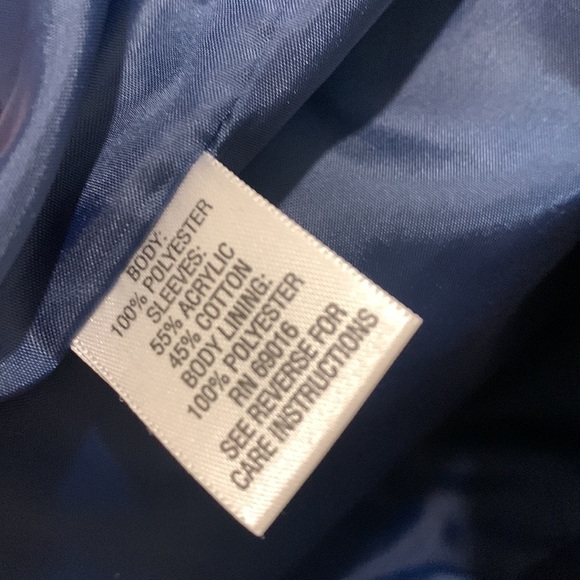 Blue suede jacket with magnetic buttons - Picture 7 of 7